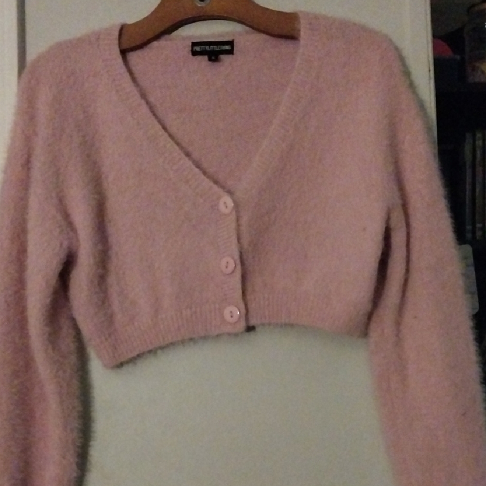 PrettyLittleThing Soft Pink Cropped Cardigan